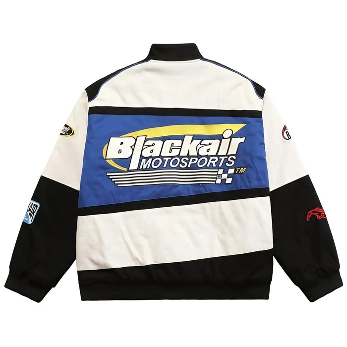 Blue BlackAir Vintage Racing Jacket – Iconic Motorsport Style