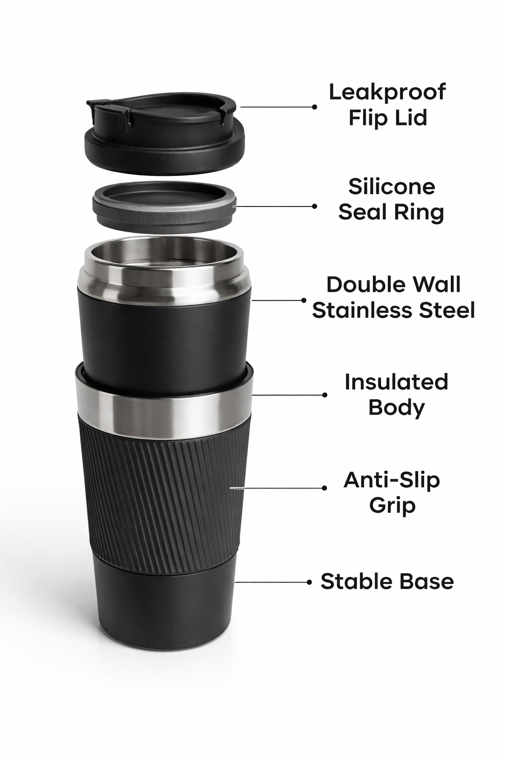 NoirGrip Thermal Tumbler