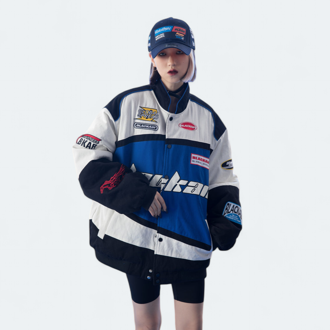 Blue BlackAir Vintage Racing Jacket – Iconic Motorsport Style