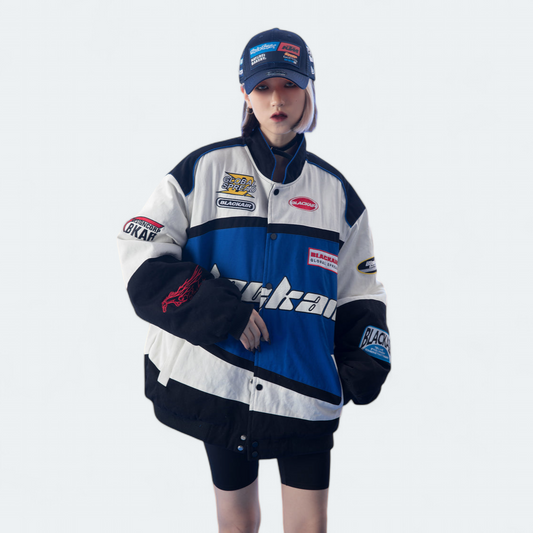 Blue BlackAir Vintage Racing Jacket – Iconic Motorsport Style