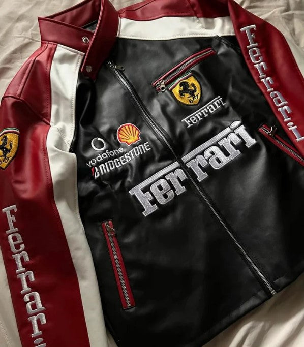 Ferrari F1 Leather Jacket – Iconic Motorsport Style