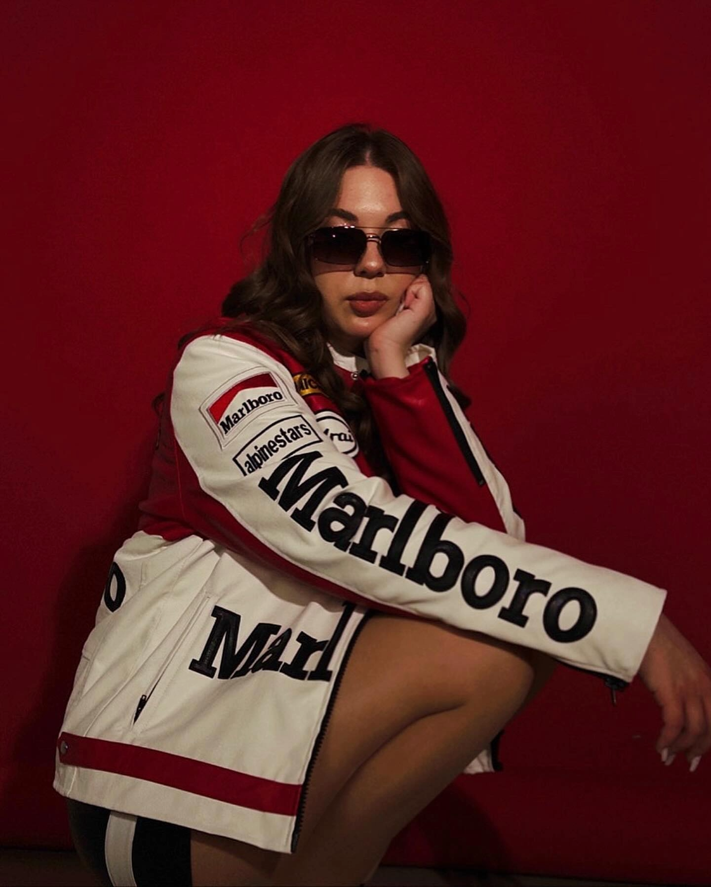 Malboro Vintage Racing Pure Leather Jacket
