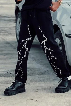 Lighting thunder Aesthetic Baggy Track Pant