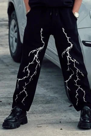 Lighting thunder Aesthetic Baggy Track Pant